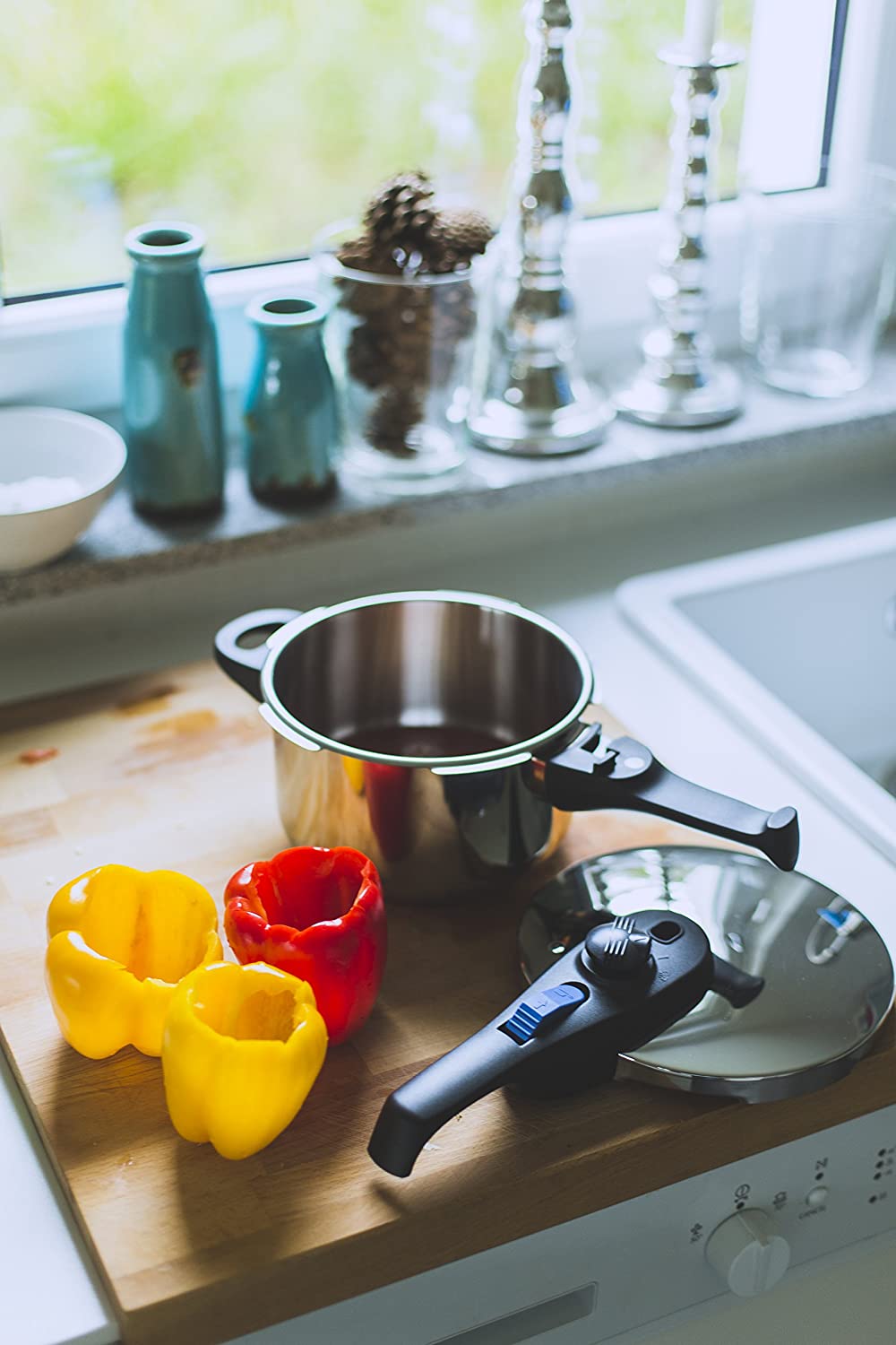 En photo, petit autocuiseur